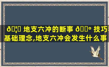 🦅 地支六冲的断事 🌺 技巧和基础理念,地支六冲会发生什么事